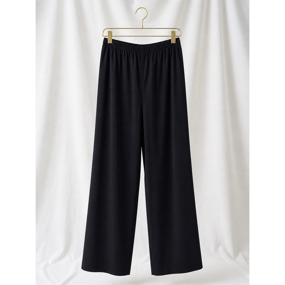 David's Bridal 22W Black Wide Leg Flowy Pants Pull On Stretch‎ Special Occasion